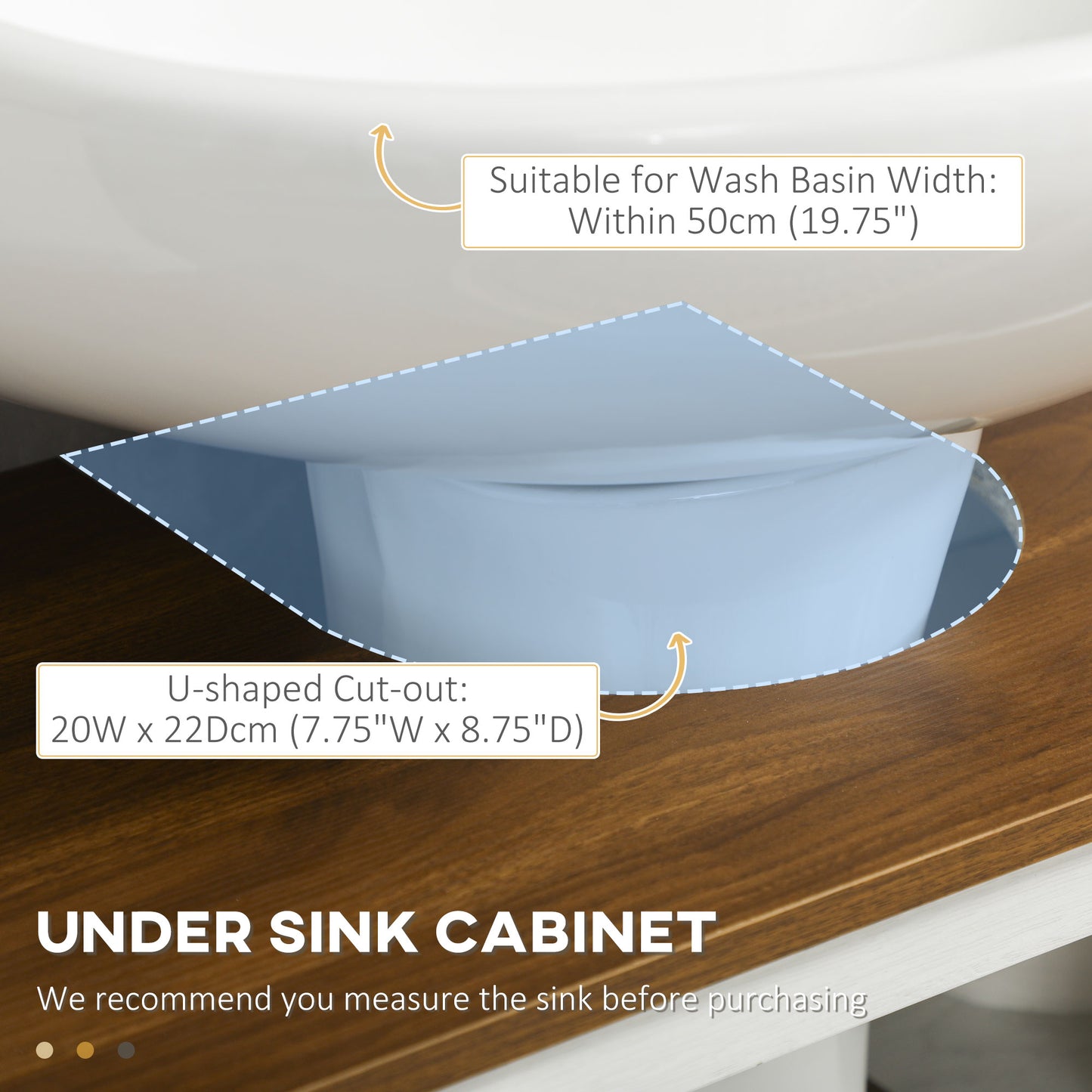 Smuxee Farmhouse Bathroom Vanity with Sink,Bathroom Storage Cabinet with Doors and Shelves,White