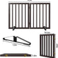 Smart FENDEE Bamboo Dog Gates for Doorways Freestanding Pet Gate, 2 Support Feet, 24"H, Brown