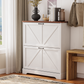 Algherohein Farmhouse Shoe Cabinet Entryway,Shoe Storage Cabinet with 2 Flip Drawers,Gray