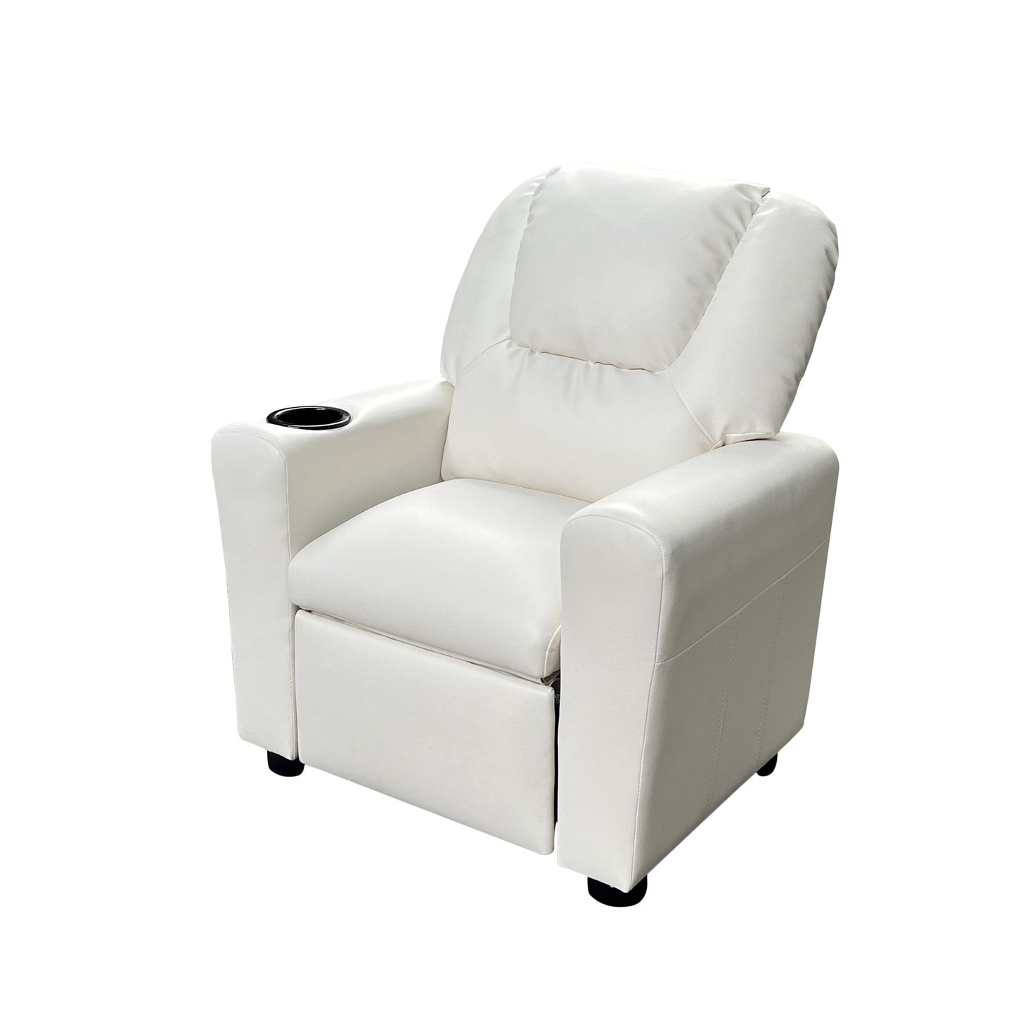 Smuxee Leather Kids Recliner with Cup Holder,Kids Toddler Game Chairs Sofa for Boys or Girls
