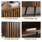 Algherohein Buffet Cabinet with Doors,Kitchen Storage Cabinets,Walnut