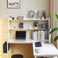 Algherohein Computer Desk Gaming Desk,L Shape Black Storage Office Table