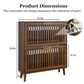 Algherohein Shoe Storage Cabinet with 2 Flip Drawers,Shoe Cabinet Entryway,Fence Walnut