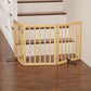 Algherohein Dog Gate for Inside,Bamboo Freestanding Pet Gate for Doorways