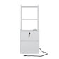 Algherohein Tall Nightstand with Charging Station and Night Light,End Tables with 2 Drawers