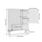 Smuxee Bathroom Wall Storage Cabinets with Door and Open Shelves,over The Toilet Storage,White Small