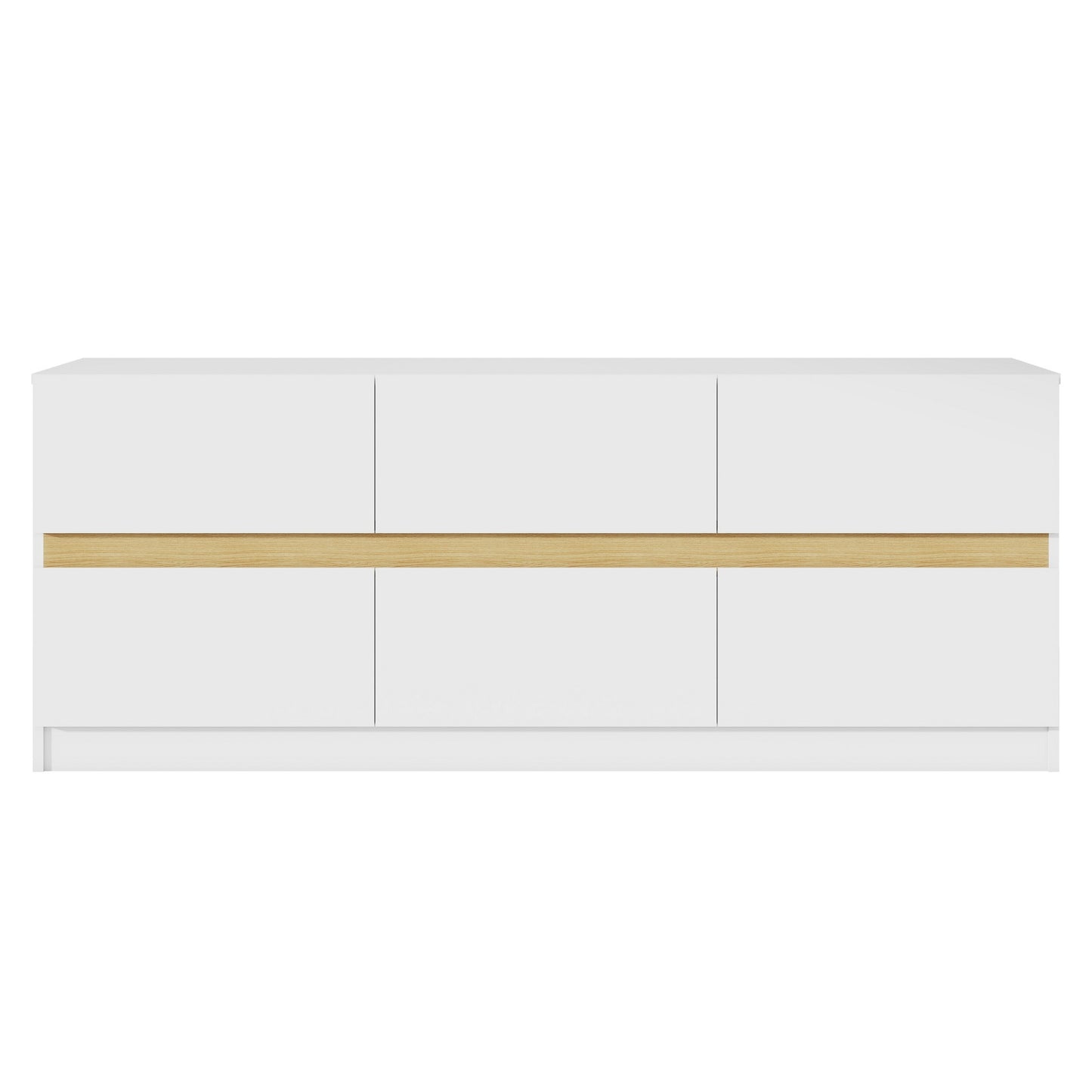 Algherohein Dressers for Bedroom,Wide 6 Chest of Drawers Bedroom Furniture