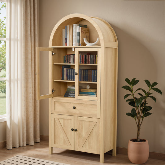 Semiocthome 71" Tall Arched Kitchen Pantry Cabinets