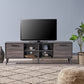 Algherohein Wood 70 Inch TV Stand with 4 Shelves and doors,Storage TV cabinet entertainment center