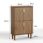 Smart FENDEE Shoe Cabinet with 2 Flip Drawers, Shoe Rack for Entryway, Hallway, Living Room, Walnut