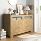 Algherohein Wood Farmhouse Drawer Dresser for Bedroom,Storage Cabinet Chest of Drawers,Adult