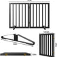 Smart FENDEE Bamboo Dog Gates for Doorways Freestanding Pet Gate, 2 Support Feet, 24"H, Black