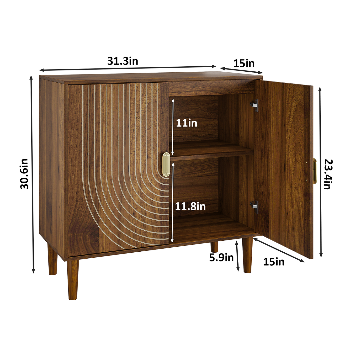 Algherohein Sideboards and Buffets Kitchen Cabinets,Modern Buffet Cabinet with Storage Shelf