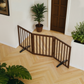 Smart FENDEE Bamboo Dog Gate Freestanding 3 Panel Pet Gate for Doorways, 2 Support Feet, Espresso