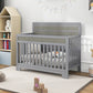 Semiocthome Certified Baby Safe Crib, Pine Solid Wood, Non-Toxic Finish, Gray