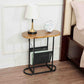 Smart FENDEE Oval Small Side Table with Magazines Organizer Storage Space for Bedroom