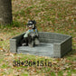 Smart FENDEE Rattan Dog Bed Pet Enclosures with Cushion for Patio, Waterproof