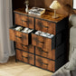 Smart FENDEE Drawers Fabric Dresser Cabinet Storage Organizers and Wood Top , Bedroom, Adult