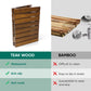 Smuxee Foldable Teak Wood Bath Mat,Non Slip Bathtub Mat 23.2in*16.2in,Indoor and Outdoor Use