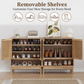 Smuxee Shoe Storage Cabinet with Doors,16-24 Pairs Shoes Organizer for Front Door,Entrance