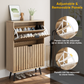 Algherohein Slim Shoe Storage Cabinet with Flip-Down Drawers,Freestanding Shoe Organizer for Entryway