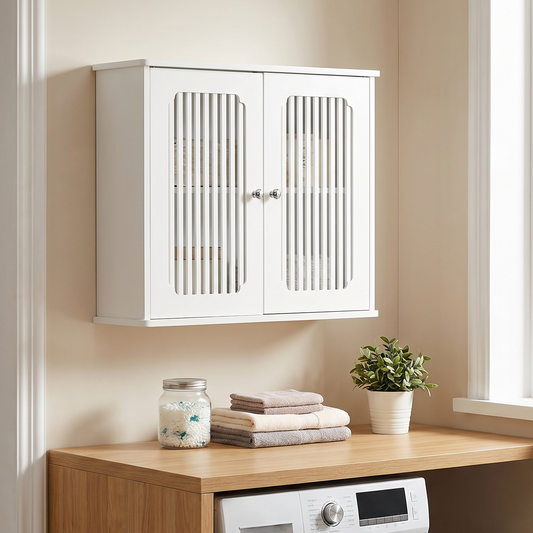 Semiocthome Bathroom Cabinet, Medicine Cabinet with Adjustable Shelf, White