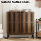 Semiocthome 31.5” Buffet Cabinet with 2 Slatted Doors and 1 Adjustable Shelf for Kitchen, Walnut