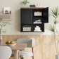 Semiocthome Farmhouse Bathroom Cabinet Medicine Cabinet with Adjustable Shelf for Bathroom, Black