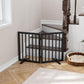 Smart FENDEE Bamboo Dog Gates for Doorways Freestanding Pet Gate, 2 Support Feet, 24"H, Black