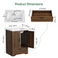 Smuxee 24 Inch Freestanding Bathroom Vanity with Sink, Fluted Cabinet Doors & Storage Drawer, Wood Grain Bathroom Sink Cabinet, Walnut