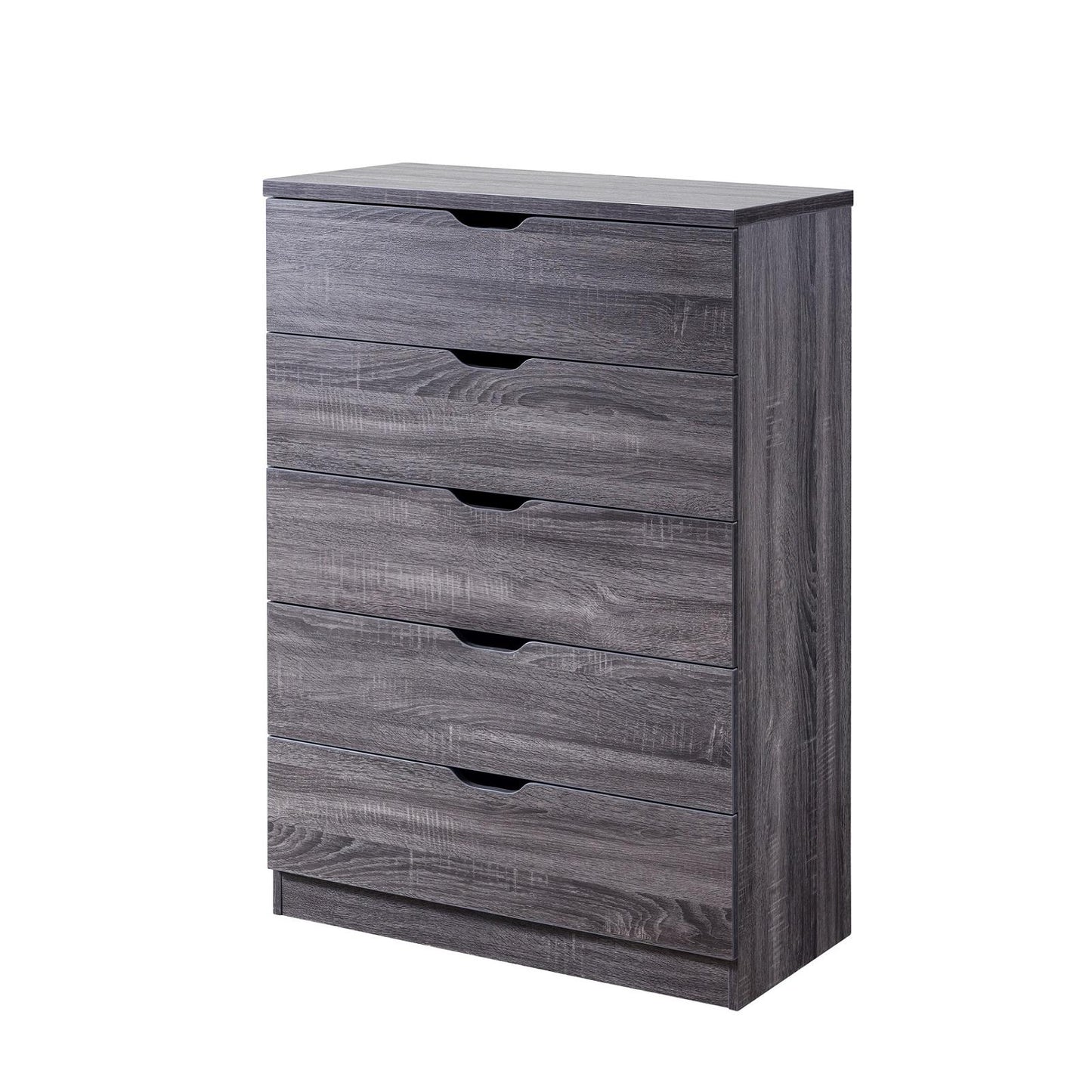 Algherohein Wood Tall Dresser with 5 Drawer for Bedroom,Storage Cabinet Chest of Drawers,Adult