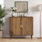 Semiocthome Sideboard Buffet Cabinet with Adjustable Shelf, Line Groove Door,Kitchen,Walnut