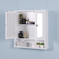 Algherohein Bathroom Cabinet Storage with Mirror,Medicine Cabinet over The Toilet Shelf,White