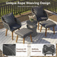Algherohein Rattan 2-Seat Patio Furniture Set with Rocking Chairs,3 Piece Outdoor Patio Set
