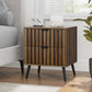 Semiocthome Mid Century Nightstand with 2 Drawers,Bedside Table for Bedroom,Walnut,Adult