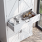 Semiocthome 67.5" Tall Kitchen Pantry Cabinet, Farmhouse Storage Cabinet with Barn Doors and Drawer, Buffet Hutch Cupboard with Adjustable Shelves for Dining Room, White