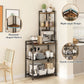 Algherohein Wood Modern 5-Tier Corner Bookshelf,Organization and Storage Shelves for Home Garden