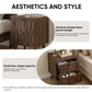 Semiocthome Nightstand Set of 2, bedside table with 2 Drawers, end tables for bedroom, Walnut