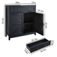 Smuxee Farmhouse Kitchen Sideboard Cabinet,Accent Cabinet with Drawer and Adjustable Shelf