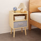 Semiocthome Nightstand with Fabric Drawer and Open Storage Cabinet Bedside for Bedroom