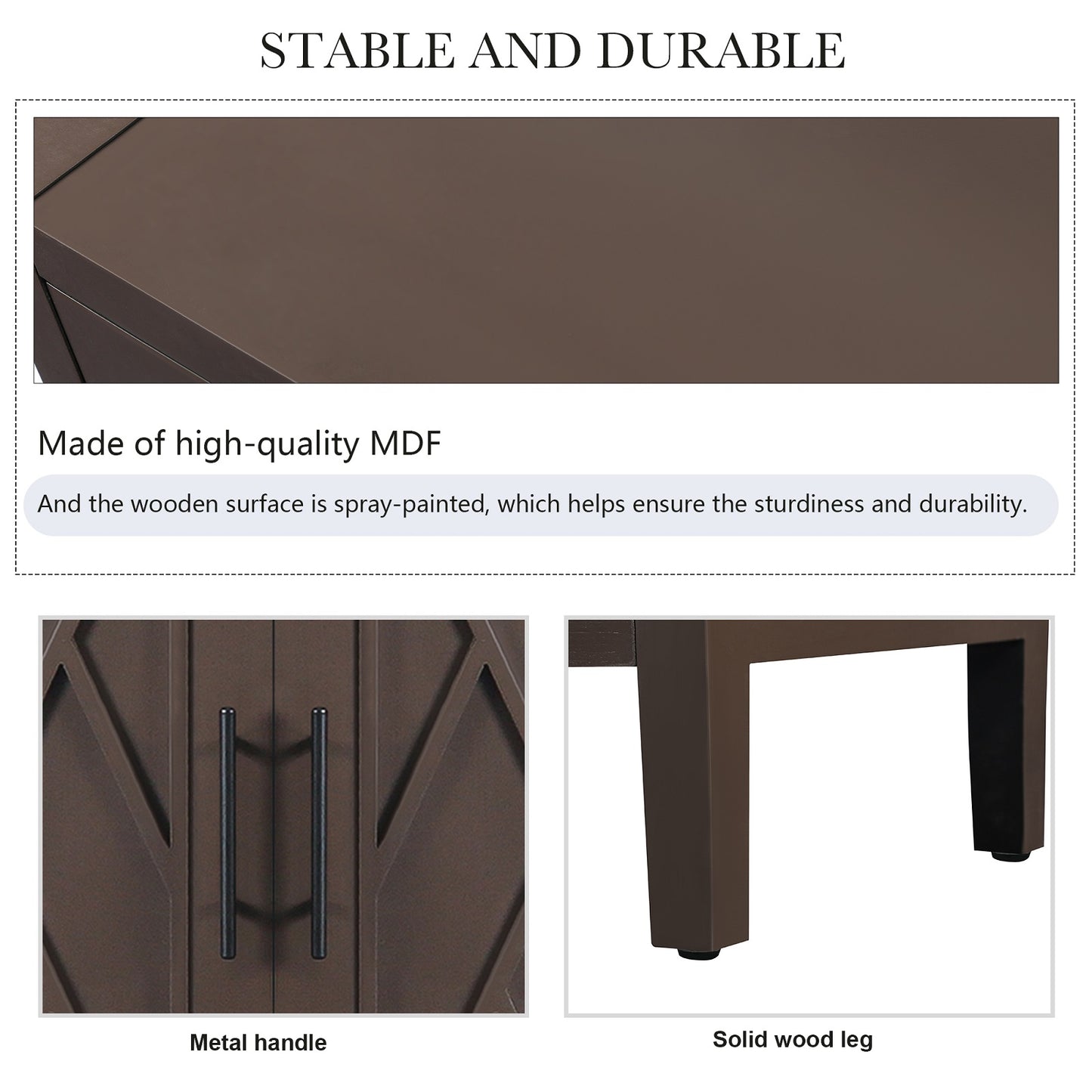 Algherohein Classical Sideboard Storage Cabinets, Kitchen Sideboards