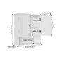 Smuxee Bathroom Wall Storage Cabinets with Door and Open Shelves,over The Toilet Storage,White Small