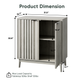 Algherohein Storage Cabinets with Adjustable Shelf and Fluted Doors,Buffet Cabinet with Storage,Gray