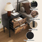 Algherohein Classic Morden Nightstand with 2 Drawers for Bedroom