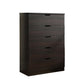 Algherohein Wood Tall Dresser with 5 Drawer for Bedroom,Storage Cabinet Chest of Drawers,Adult