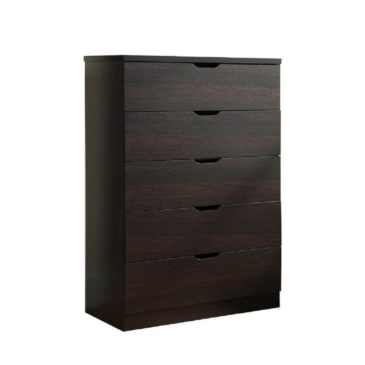 Algherohein Wood Tall Dresser with 5 Drawer for Bedroom,Storage Cabinet Chest of Drawers,Adult