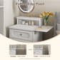 Smuxee 3 In 1 White Vanity Set with Mirror and Lights,Makeup Vanity with Drawer and Vanity Stool