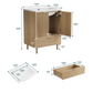 Smuxee Bathroom Vanity with Sink, Freestanding Wood Bathroom Storage Cabinet with Drawer & Doors