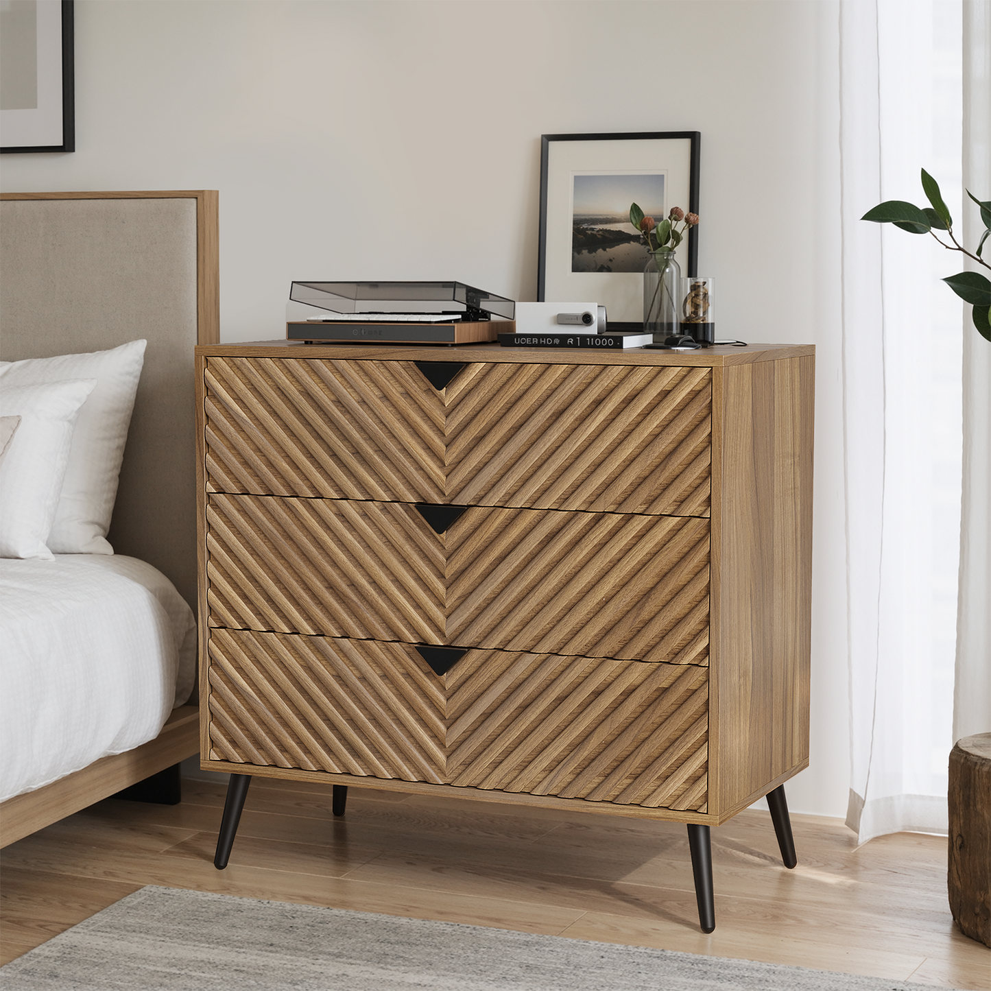 Semiocthome Modern 3 Drawer Dresser