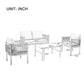 Algherohein Wicker Outdoor Furniture Sets,Outdoor Patio Couch,Chairs and Table Set